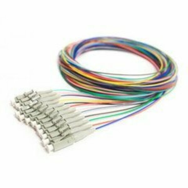 Swe-Tech 3C 12 Strand Fiber Pigtail, OM1 - 62.5/125, Multmode Beige Boot LC/PC connectors, 3 meter FWT15F1-12012